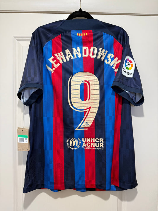 Lewandowski #9 Men’s EXTRA LARGE Nike FC Barcelona Home Jersey