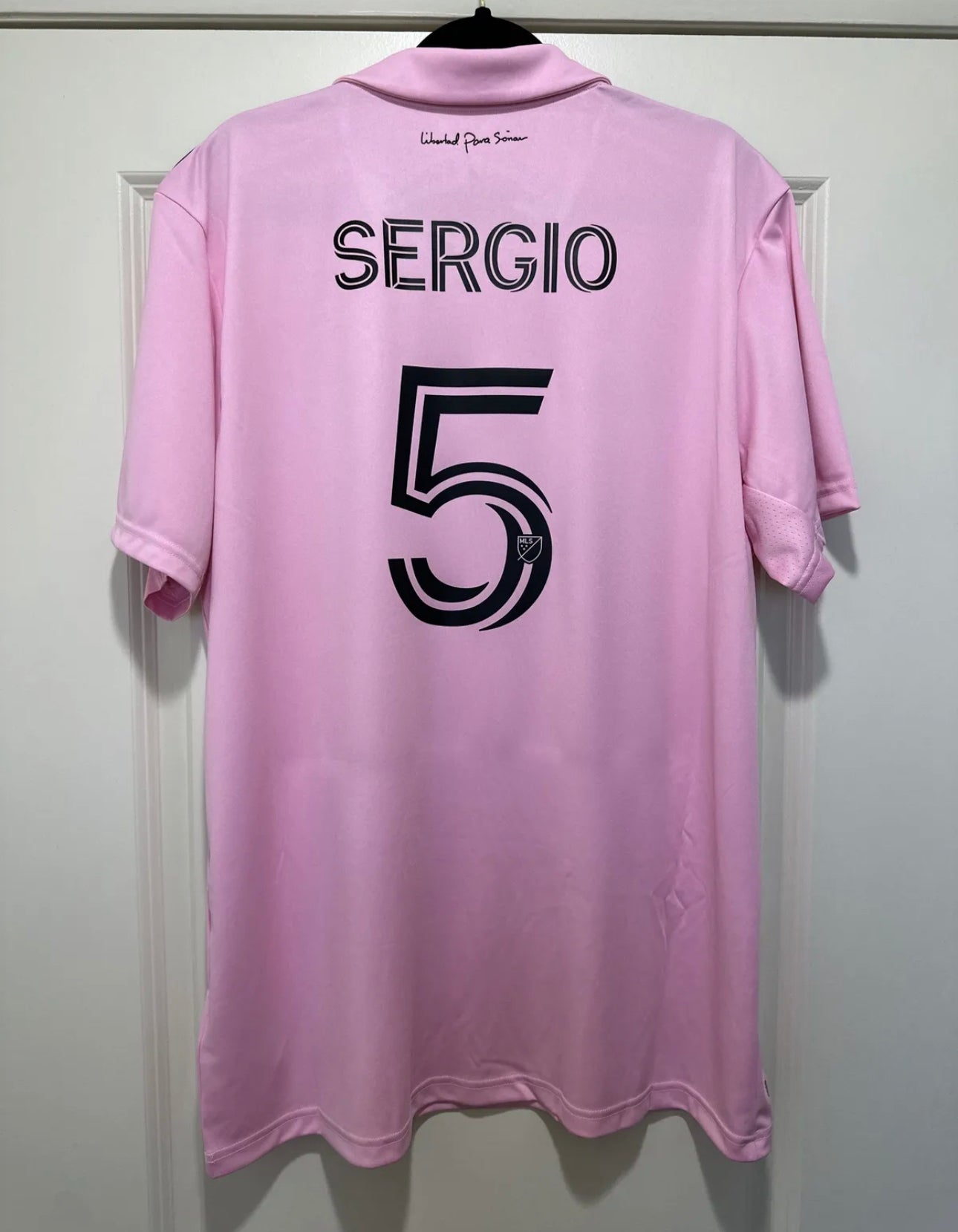 Sergio #5 Mens EXTRA LARGE Adidas AeroReady Inter Miami Home Jersey