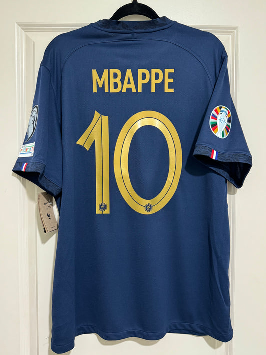 Mbappe #10 Mens EXTRA LARGE Nike France Home Euro Qualifiers Stadium Jersey