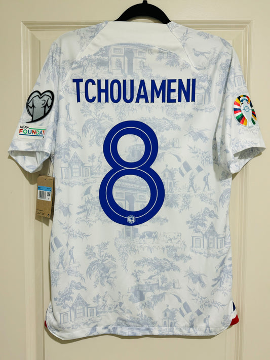 Tchouameni #8 Mens MEDIUM Nike France Euro Qualifiers Away Stadium Jersey
